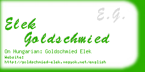 elek goldschmied business card